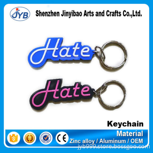 high quality custom 3d plastic rubber figure keychain